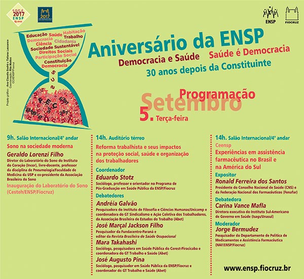 Lançamentos, exposições, filmes e debates no segundo dia do 63º aniversário da ENSP