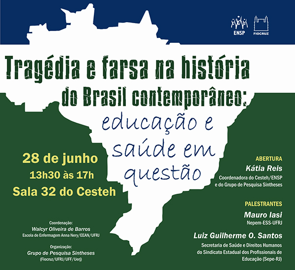 Centro de Estudos da Saúde do Trabalhador debate educação e saúde no Brasil nesta sexta-feira (28/6)