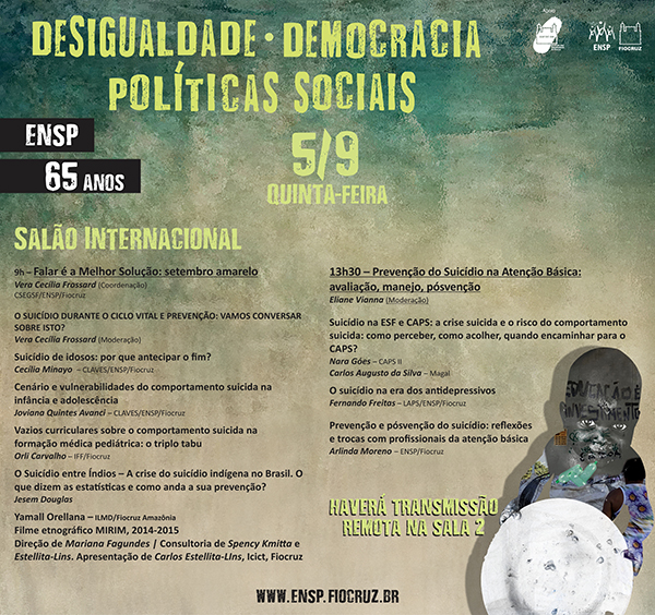 Educação e democracia, Setembro Amarelo e história da Fiocruz Amazônia pautam terceiro dia de atividades do aniversário da ENSP