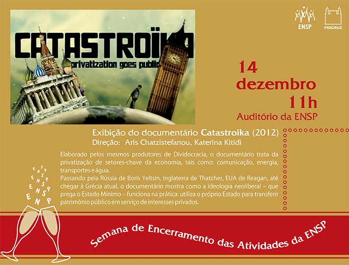 Exibição de documentário, ação do LM e lançamento do Selo Sergio Arouca quarta-feira (14/12) na ENSP