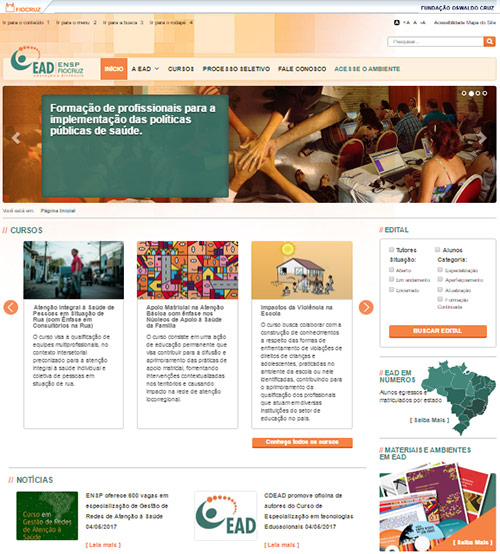 ENSP lança novo site da Educação a Distância