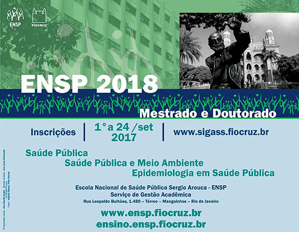 Mestrado e doutorado ENSP 2018: confira os editais