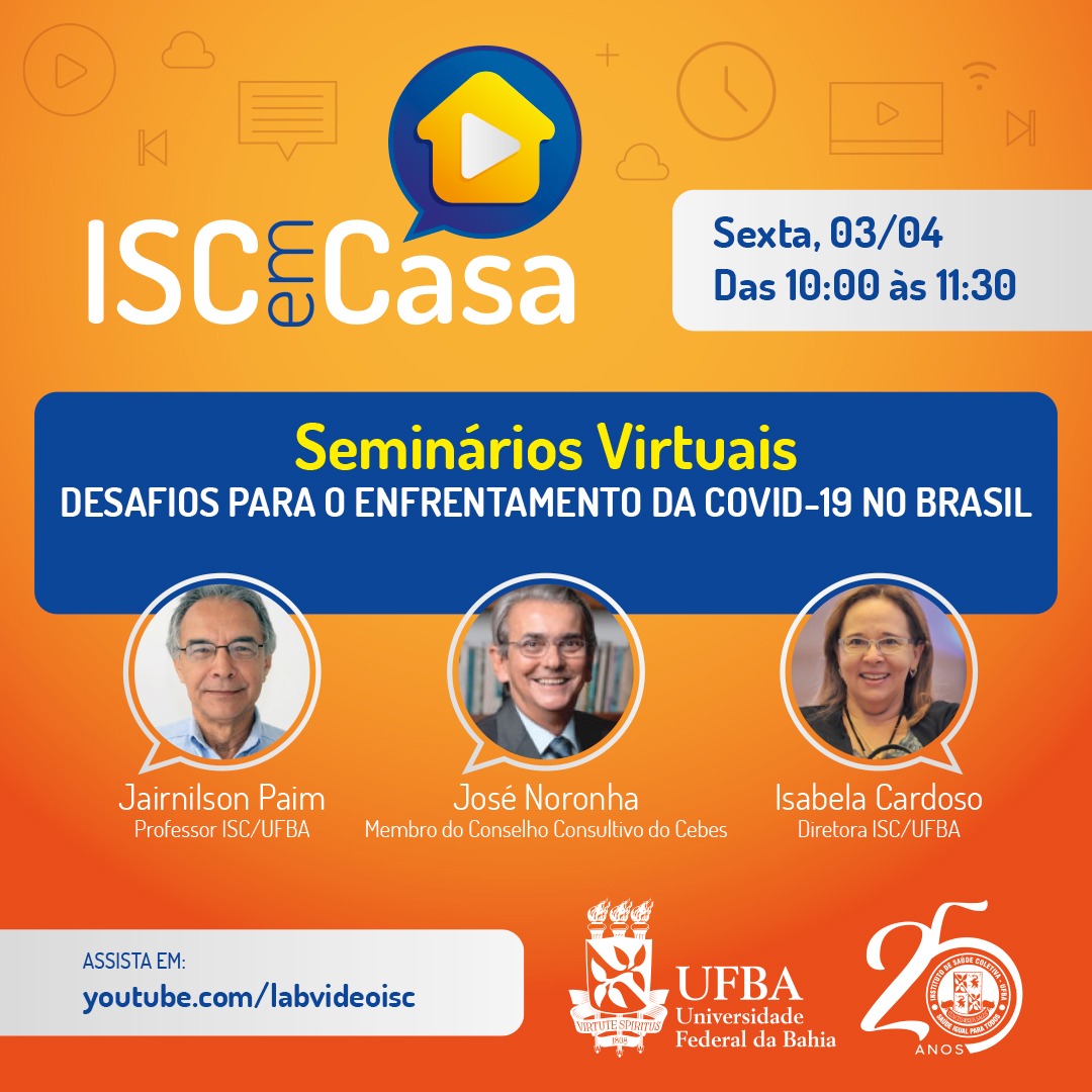 Universidade da Bahia promove seminário virtual sobre os desafios do enfrentamento ao coronavírus