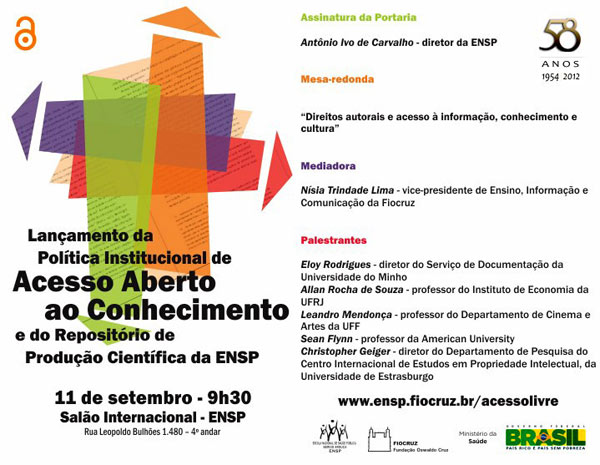 ENSP lança Política Institucional de Acesso Aberto ao conhecimento