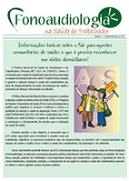 Boletins de 2013 destacam ações de fonoaudiologia para ACS
