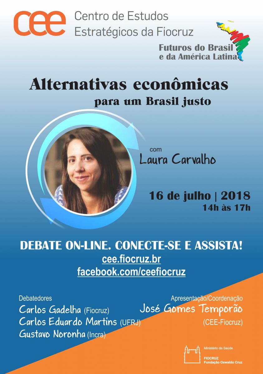 CEE-Fiocruz abre série de debates com Laura Carvalho: a democracia cabe no orçamento