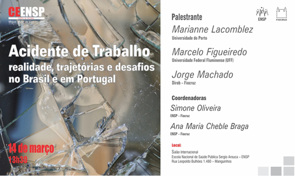 Ceensp debaterá acidentes de trabalho no Brasil e em Portugal nesta quarta-feira (14/3)