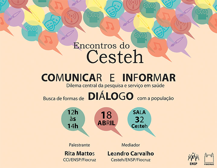 Próximo 'Encontros do Cesteh' abordará comunicação e informação em pesquisas e serviços de saúde