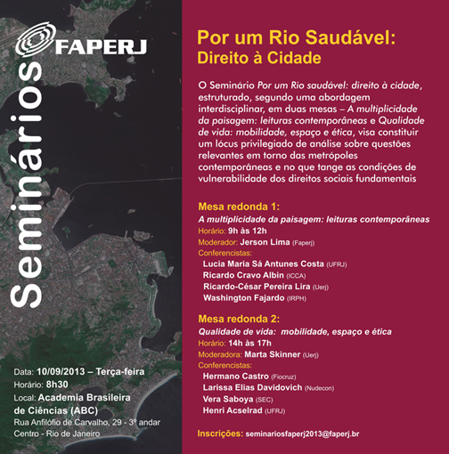 Seminário debate o futuro do Rio de Janeiro