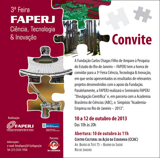 Faperj promove feira de C&T e Inovação