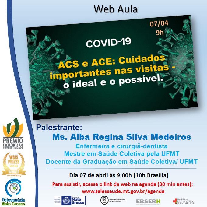 Web aula para ACS e ACE abordará cuidados nas visitas frente ao coronavírus