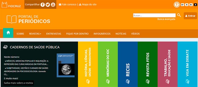 Fiocruz reúne todas suas publicações científicas em novo Portal de Periódicos
