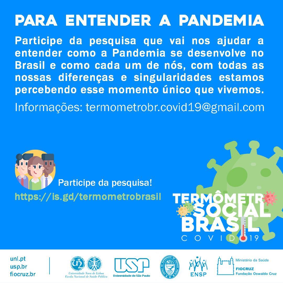 Participe da Pesquisa Termômetro Social Covid-19 Brasil!