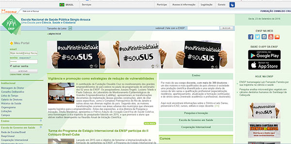 ENSP lança novo layout do Portal Institucional