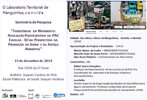 Movimentos sociais e avaliação do PAC Favelas pautam debates na segunda (15/12)
