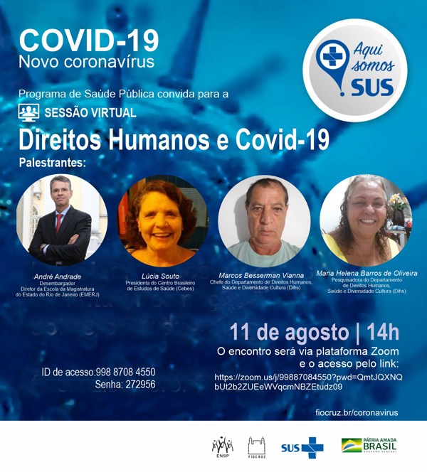 Sessão virtual debaterá direitos humanos e Covid-19